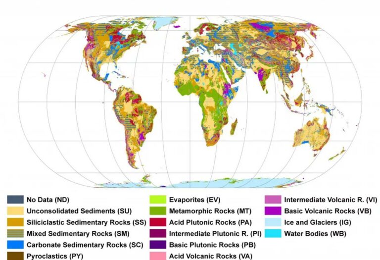 Lithological map and mapping - Global map