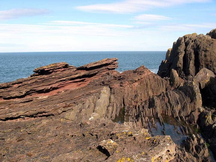 Hutton's Unconformity - Siccar point, an example of angular unconformity