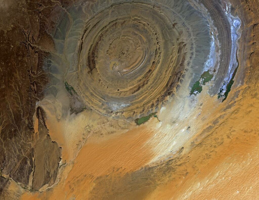 Richat structure Mauritania. Courtesy of the The European Space Agency.