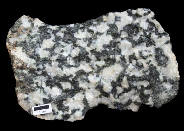 Salt and pepper (black and white) appearance of diorite rock picture