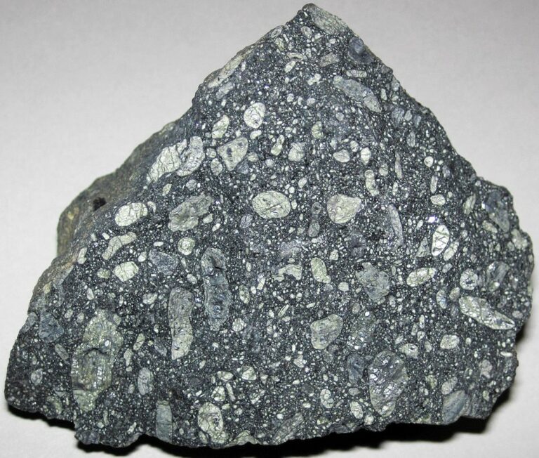 Slightly bluish green kimberlite rock
