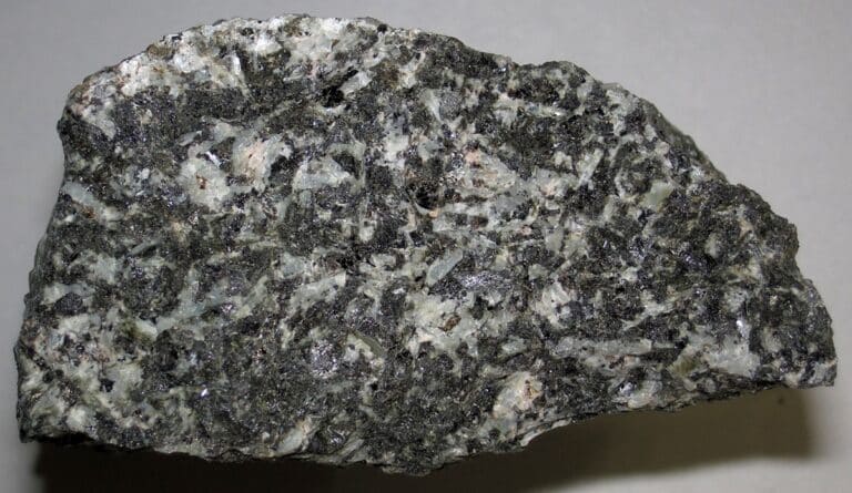Diabase, delorite or microgabbro rock appearance image