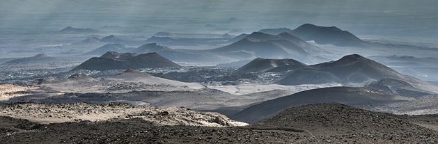 Clustered Kamchatka Tolbachik Cinder Cones in Russia